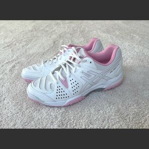 ASICS Gel Dedicate Tennis Sneaker - white & pink